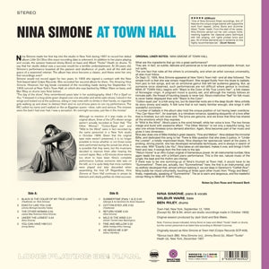 NINA SIMONE – At Town Hall (1LP, Coloured Vinyl, Waxtime In Color)
