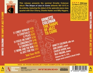Coleman, Ornette – Shape of Jazz To Come cd