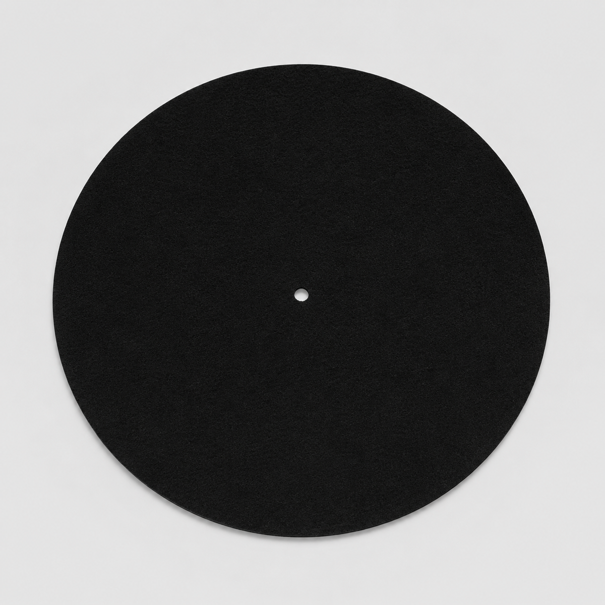 Zwarte vilten slipmat voor platenspeler – bovenaanzicht