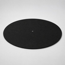 Zwarte vilten slipmat voor platenspeler – detail