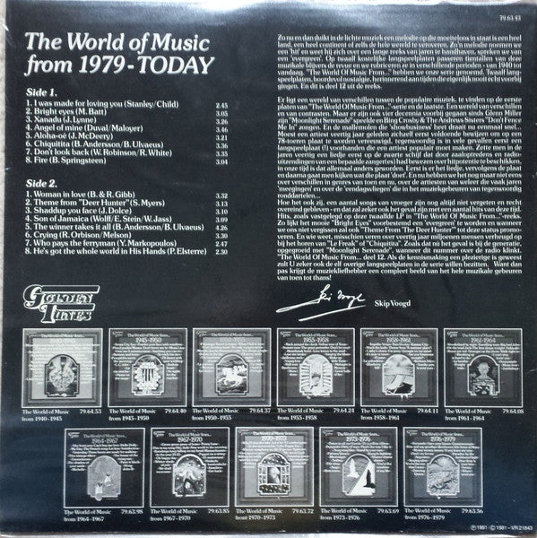 Various Artists – The World Of Music From... 1979–Today: achterhoes