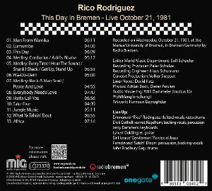 Rico Rodrigues – This Day In Bremen - Live, 21. Oktober 1981 (1 CD)
